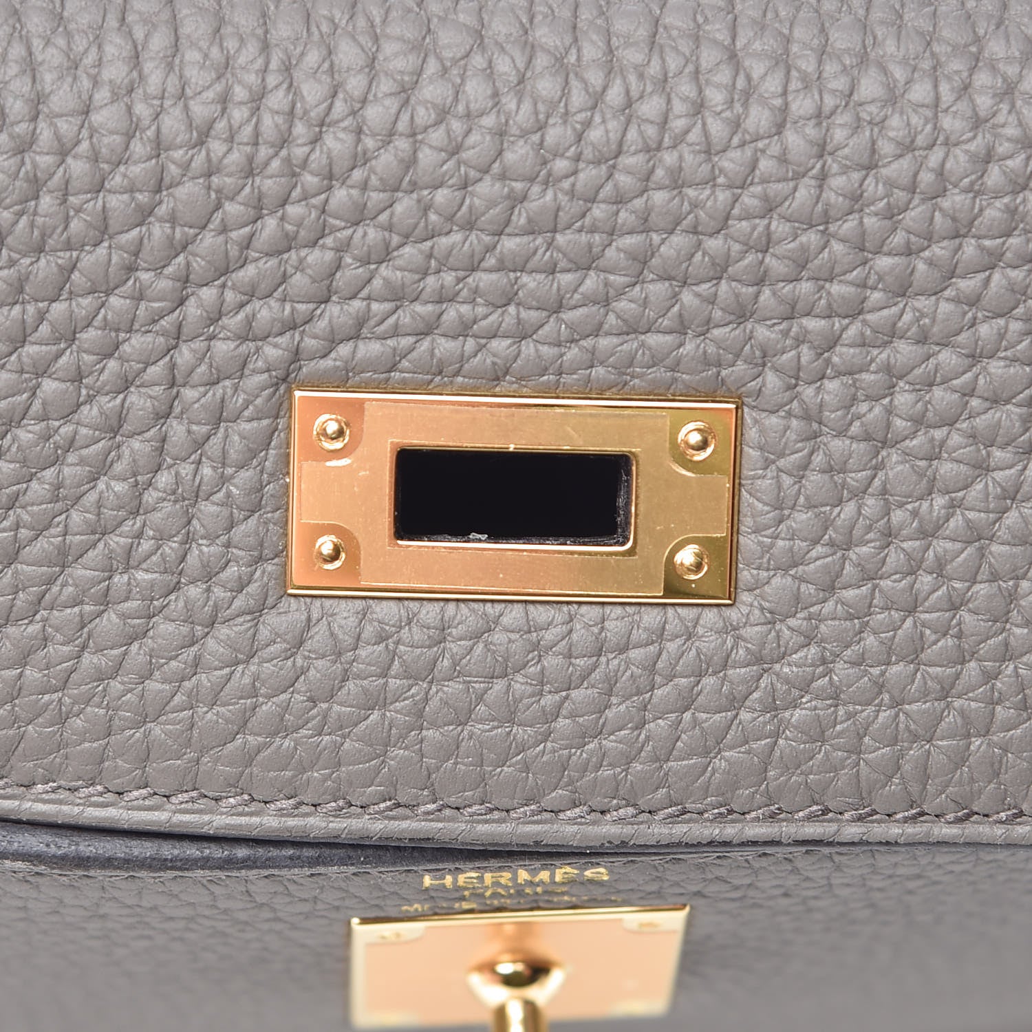 Hermes Taurillon Clemence Kelly Ado Backpack Etain 19 of 26