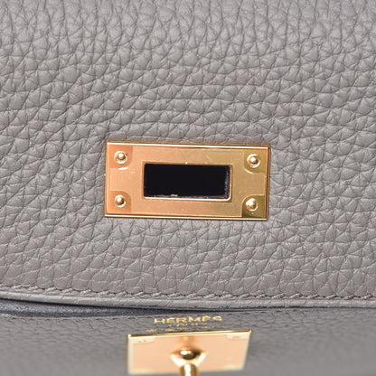 Hermes Taurillon Clemence Kelly Ado Backpack Etain 19 of 26
