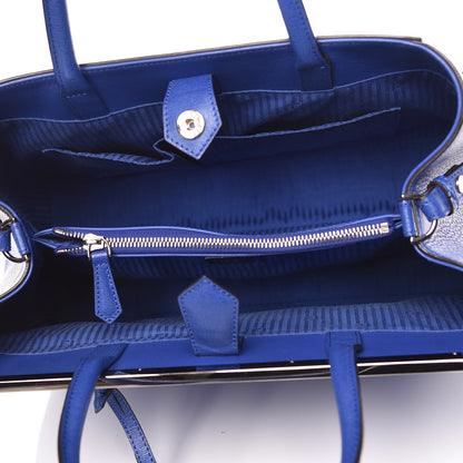 Fendi Vitello Elite Medium 2Jours Tote Blue Neon 7 of 11