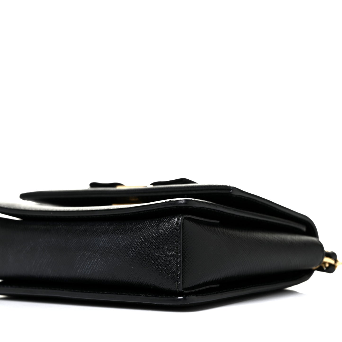 Printed Calfskin Mini Ginny Shoulder Bag Black