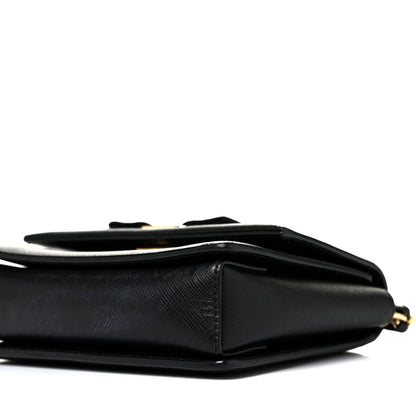 Salvatore Ferragamo Printed Calfskin Mini Ginny Shoulder Bag Black 7 of 7