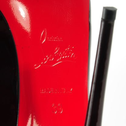 Christian Louboutin Metal Patent So Kate 120 Pumps 39 Dark Burgundy 6 of 8