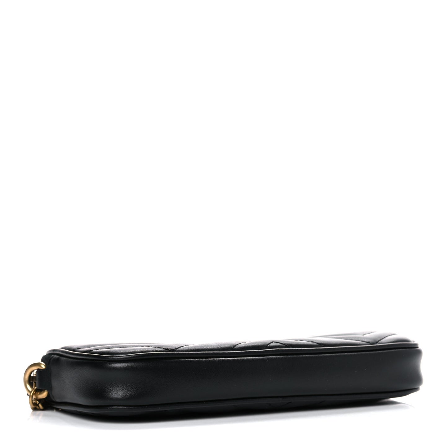 Calfskin Matelasse Mini GG Marmont Chain Crossbody Bag Black