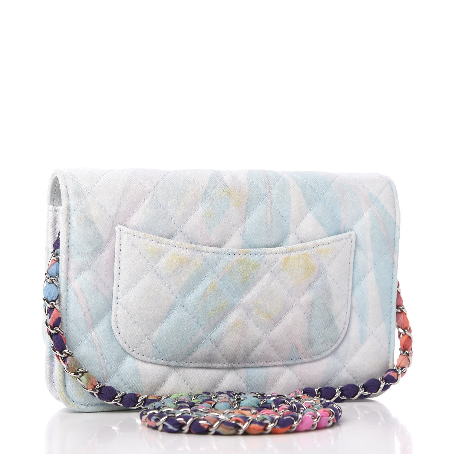 Chanel Canvas Quilted Jungle Jeans Wallet on Chain WOC Multicolor 3 of 12
