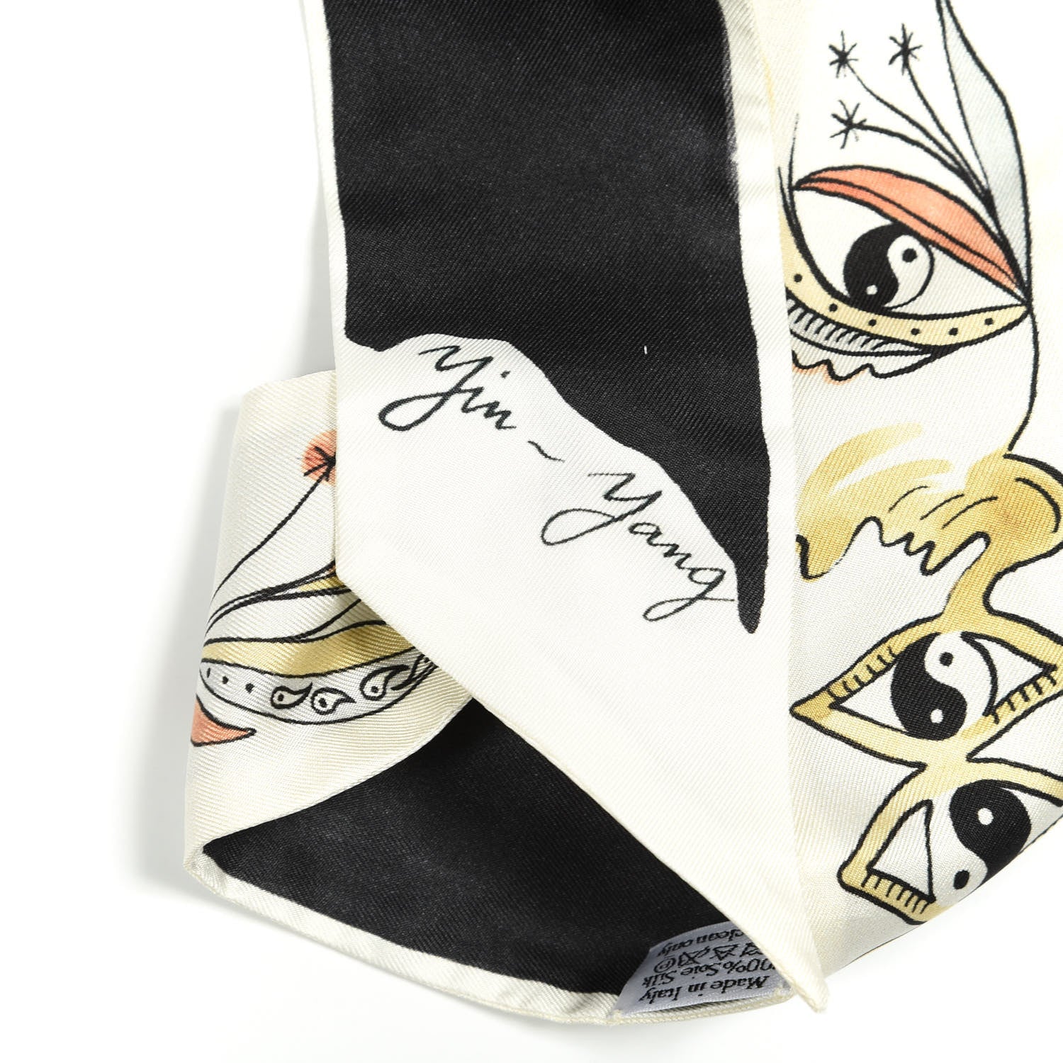 Christian Dior Silk Mitzah ABCDior Y Yin Yang Scarf Multicolor 3 of 3
