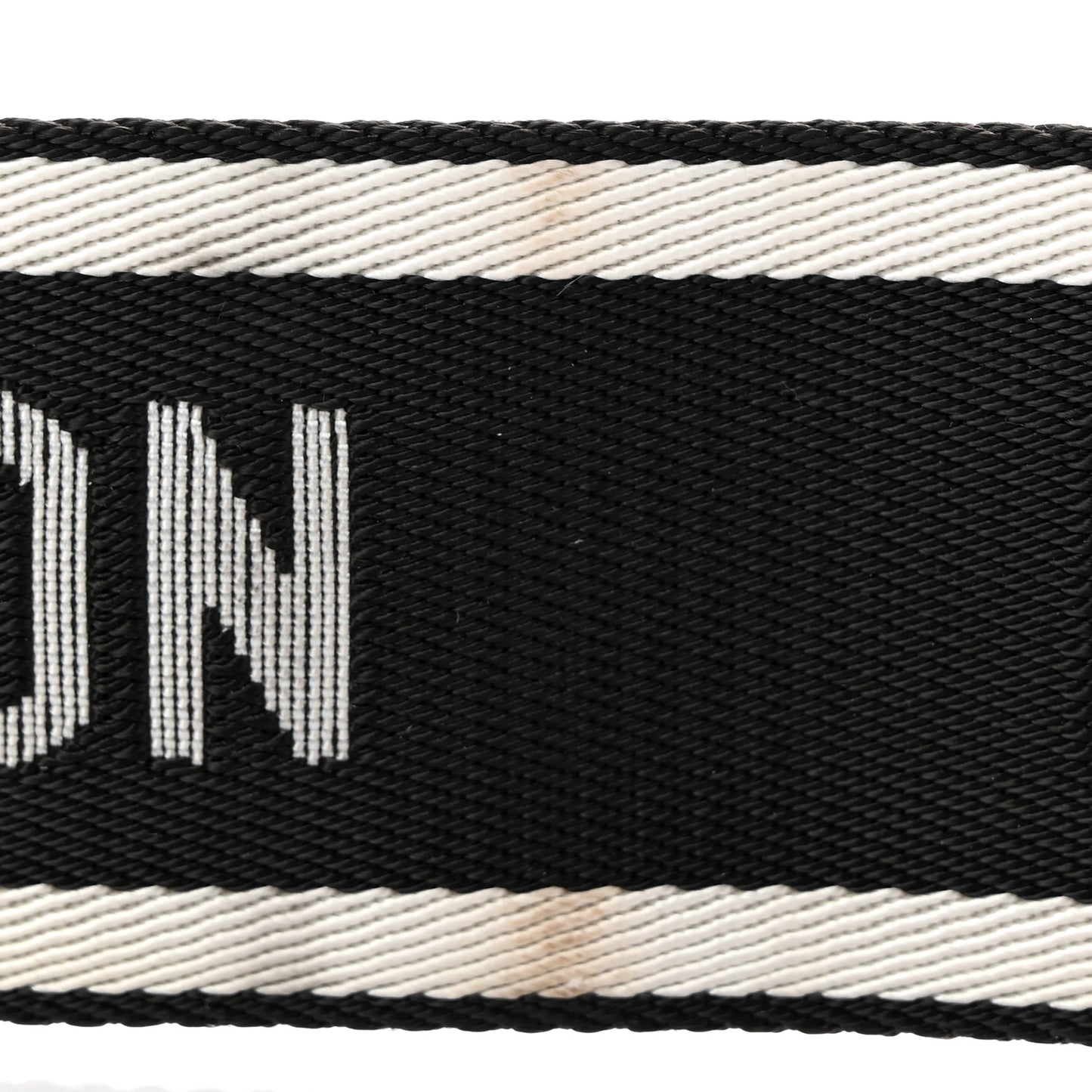 Nylon Jacquard Sporty Bandouliere Shoulder Strap Black