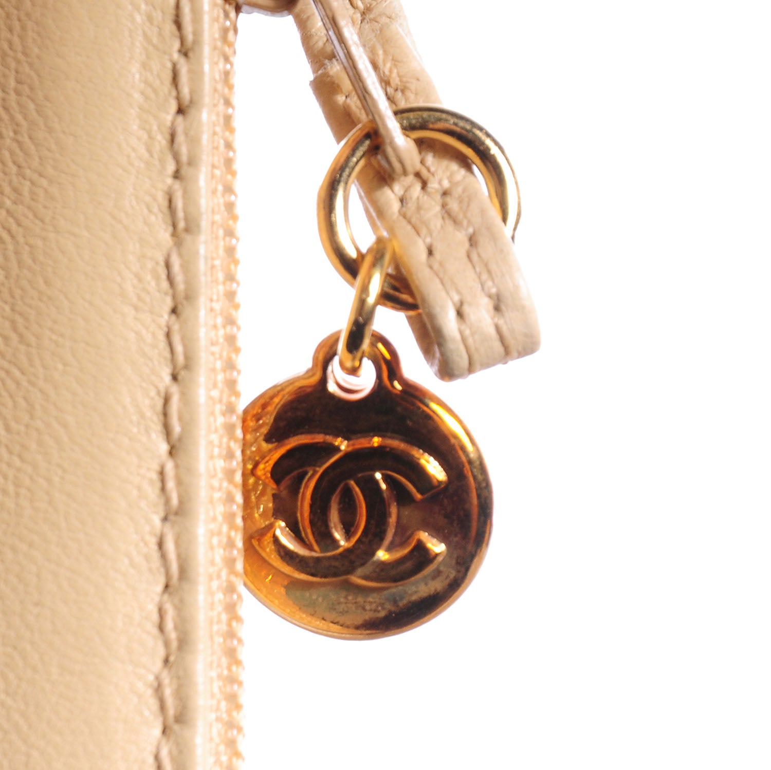 Chanel Lambskin Straw Tote Beige 8 of 8