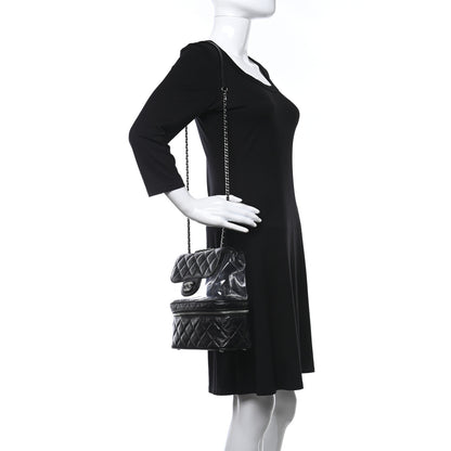 Chanel Crumpled Calfskin PVC Quilted Flap Black 2 of 11