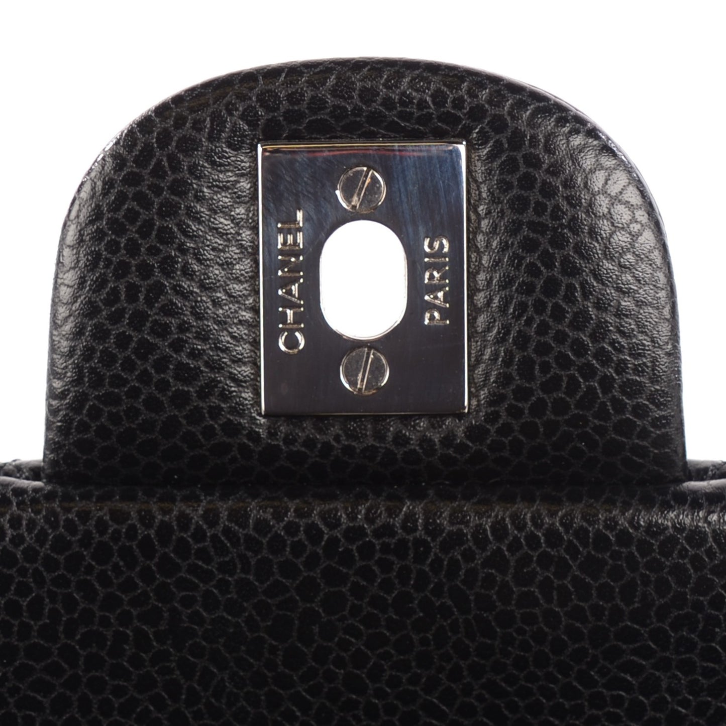 Caviar Quilted Mini Rectangular Flap Black