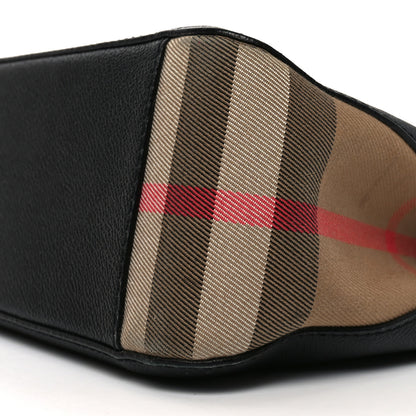 Burberry Soft Grain Calfskin House Check Small Helmsley Crossbody Black 19 of 19