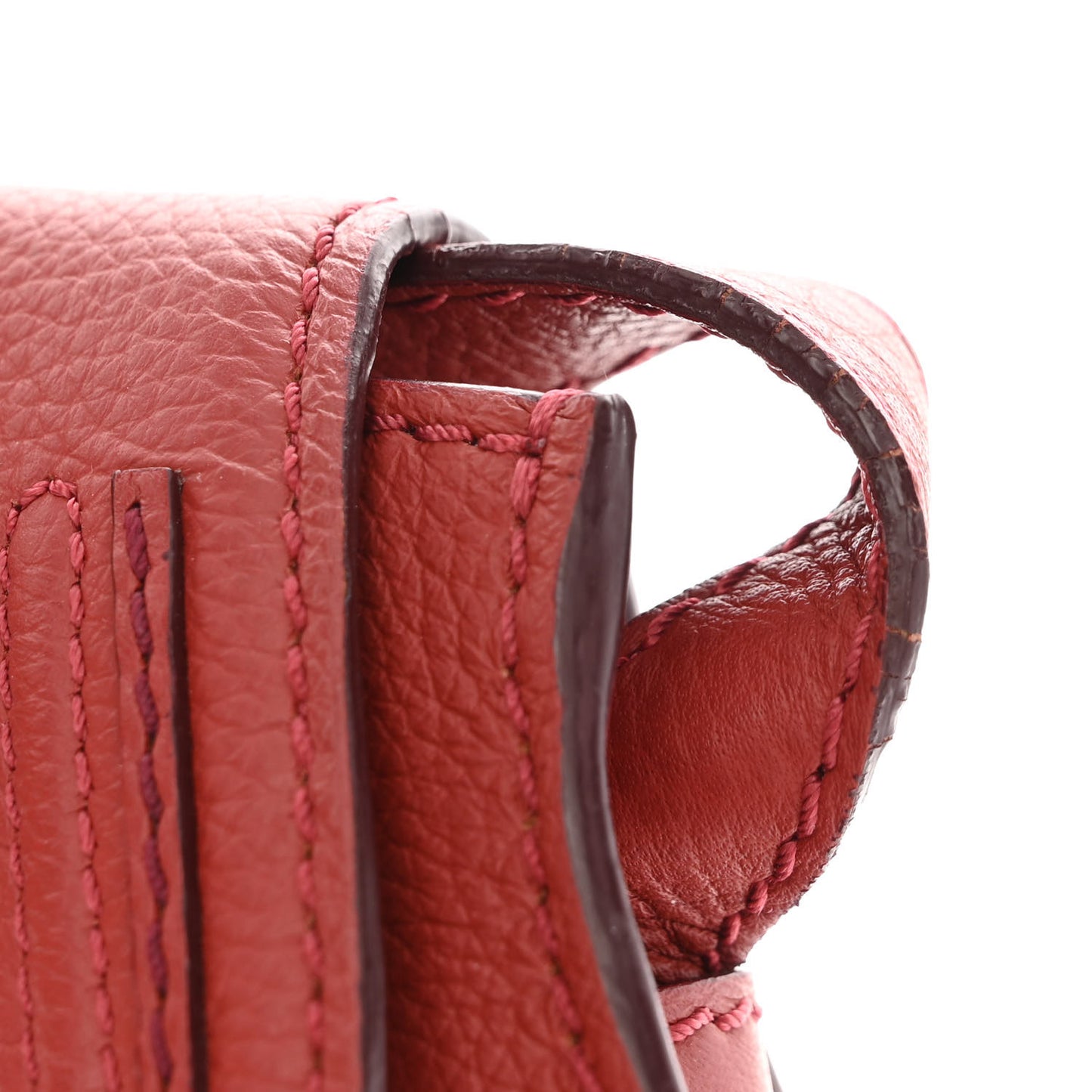 Calfskin Mini Marcie Round Crossbody Bag Red