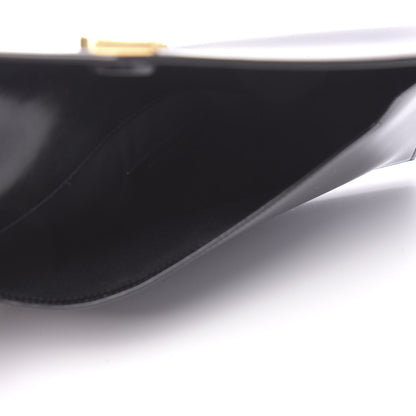 Saint Laurent Smooth Shiny Calfskin Monogram Uptown Pouch Black 5 of 6