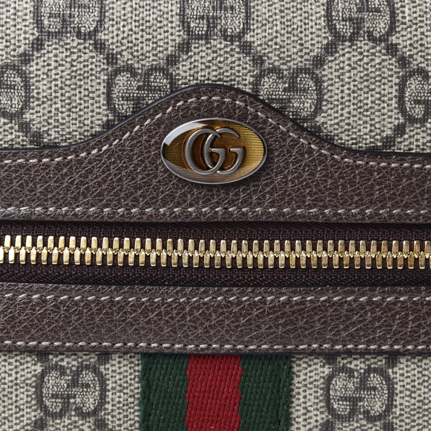 Gucci GG Supreme Monogram Web Small Ophidia Belt Bag 75 30 Dark Brown 11 of 11