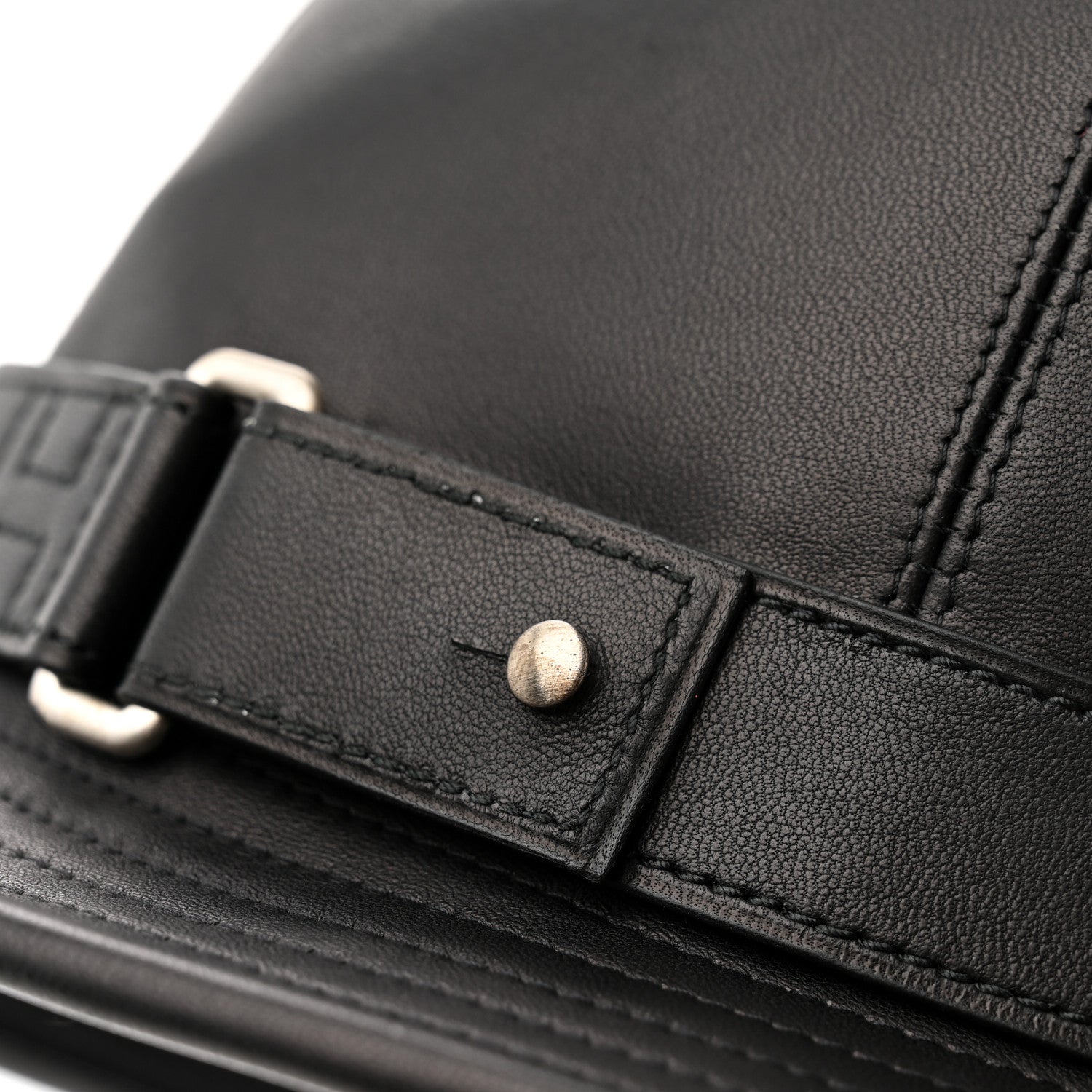 Hermes Wool Calfskin Hat 57 Black 9 of 11