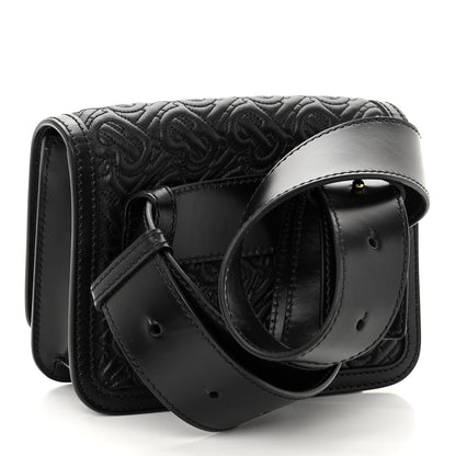 Burberry Lambskin Embossed Monogram TB Bum Bag Black 3 of 9