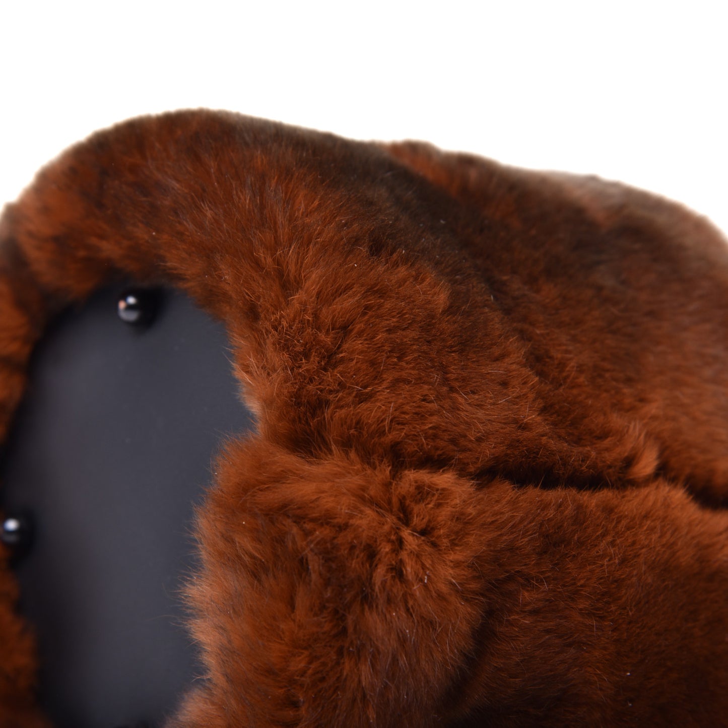 Rabbit Fur Lambskin Mini Roxy Bucket Rust