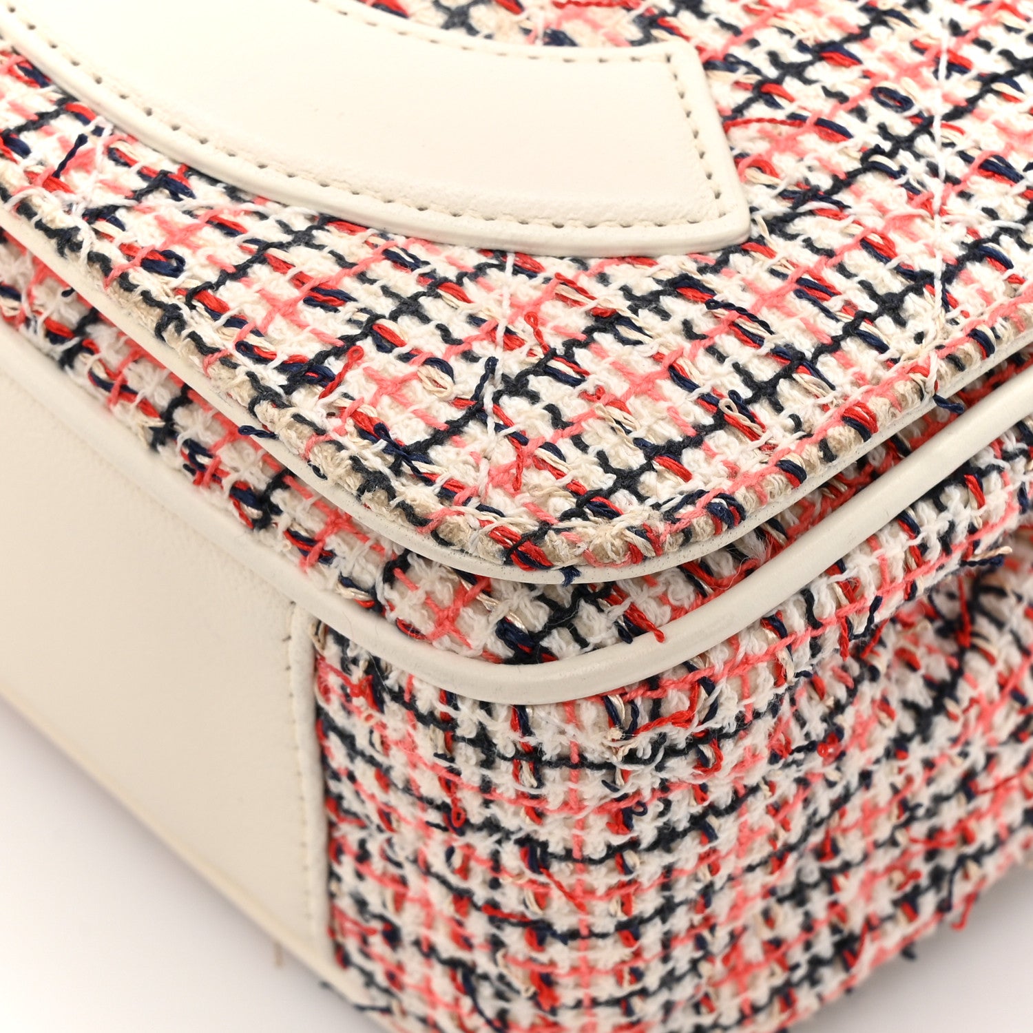 Chanel Tweed CC Mania Flap Bag Black Red White 12 of 18