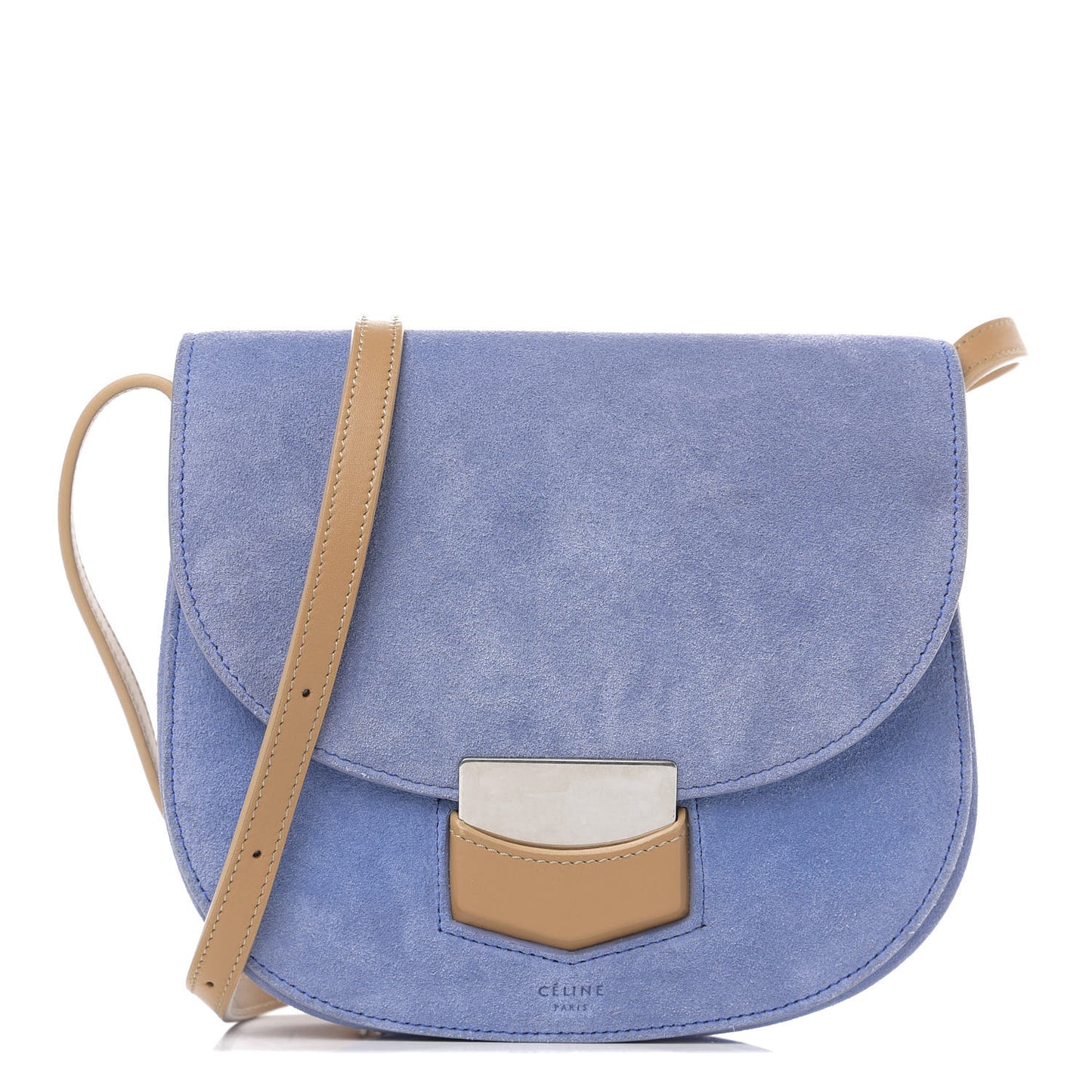 Suede Small Trotteur Porcelain