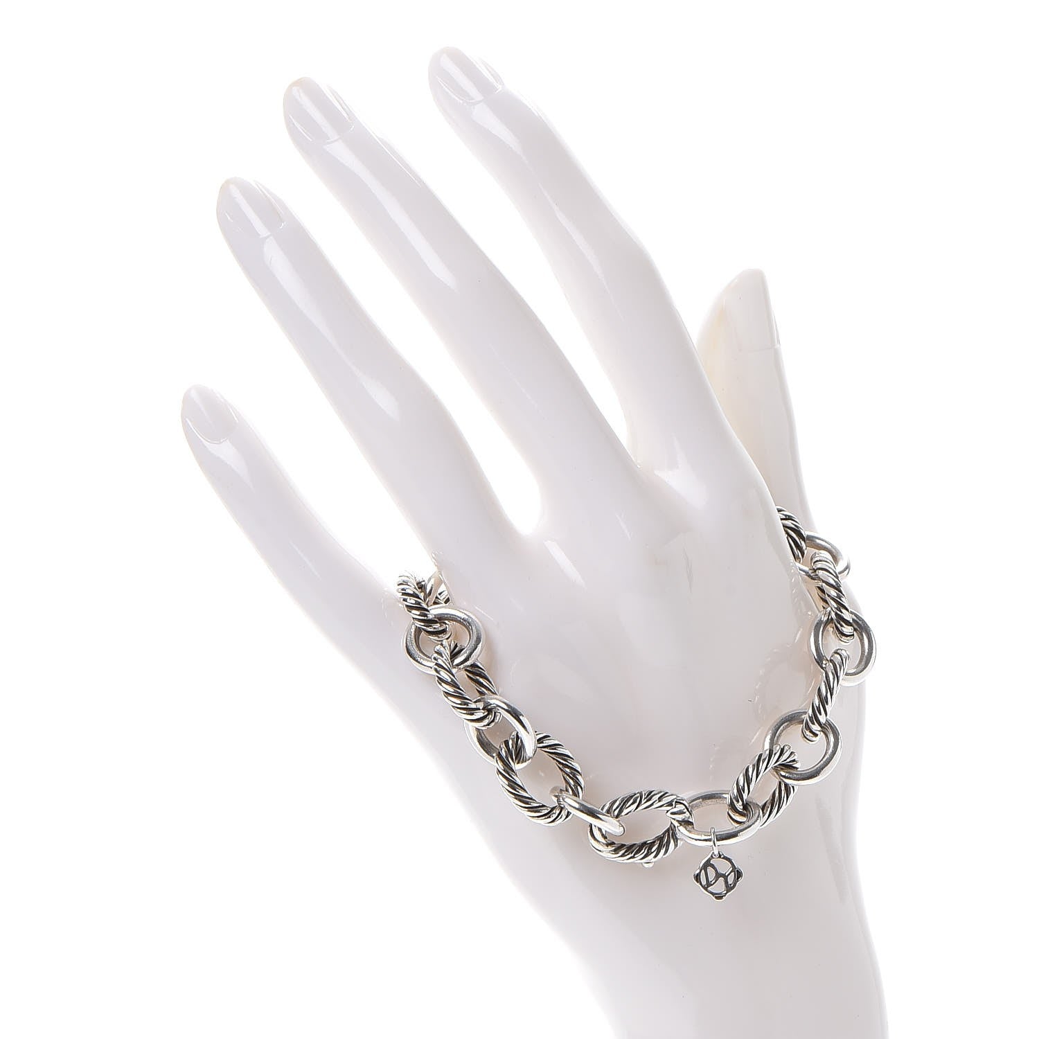 David Yurman Sterling Silver 12mm Large Oval Link Bracelet 2 of 6