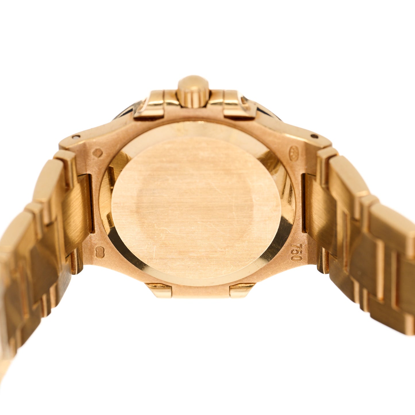 18K Yellow Gold Diamond 27mm Nautilus Quartz Watch White 4700/530