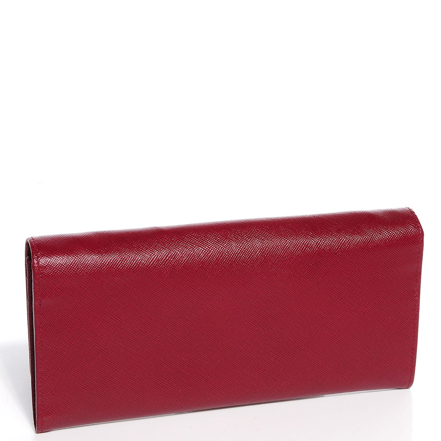 Saffiano Metal Oro Chain Wallet Cherry