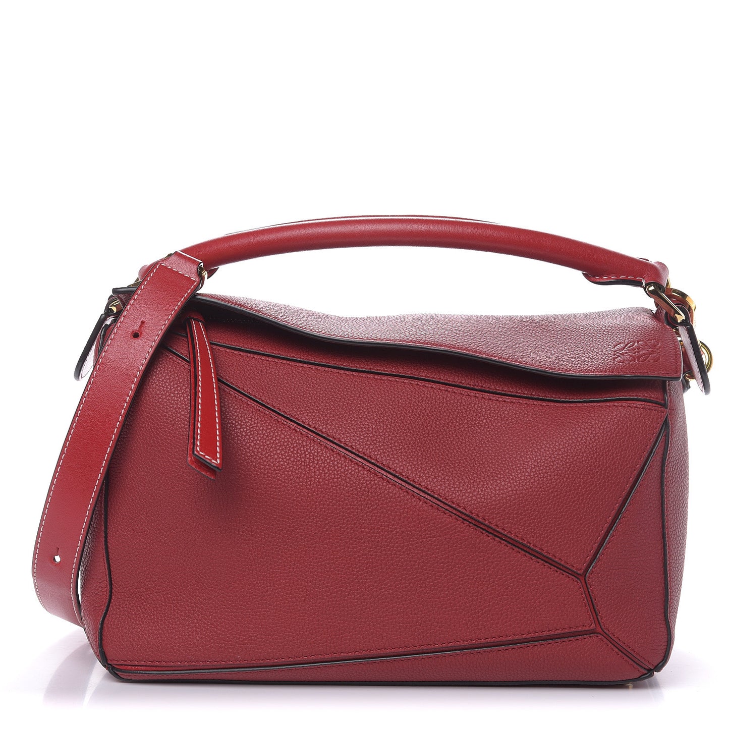Calfskin Medium Puzzle Bag Rouge