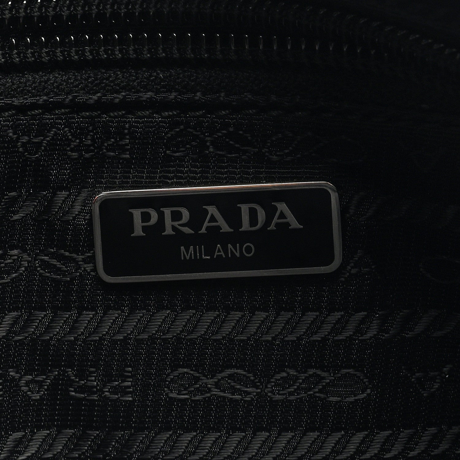 Prada Tessuto Nylon Wristlet Pouch Black 6 of 6