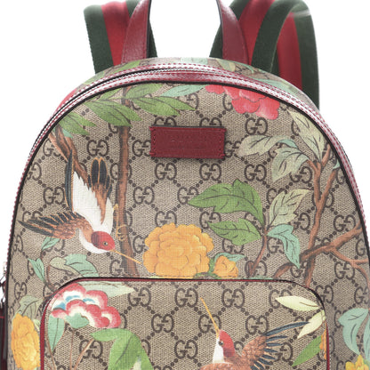 Gucci GG Supreme Monogram Tian Web Small Day Backpack Beige Multicolor Red 17 of 18