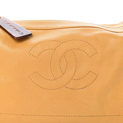 Chanel Caviar CC Wood Chain Hobo Maize 7 of 12