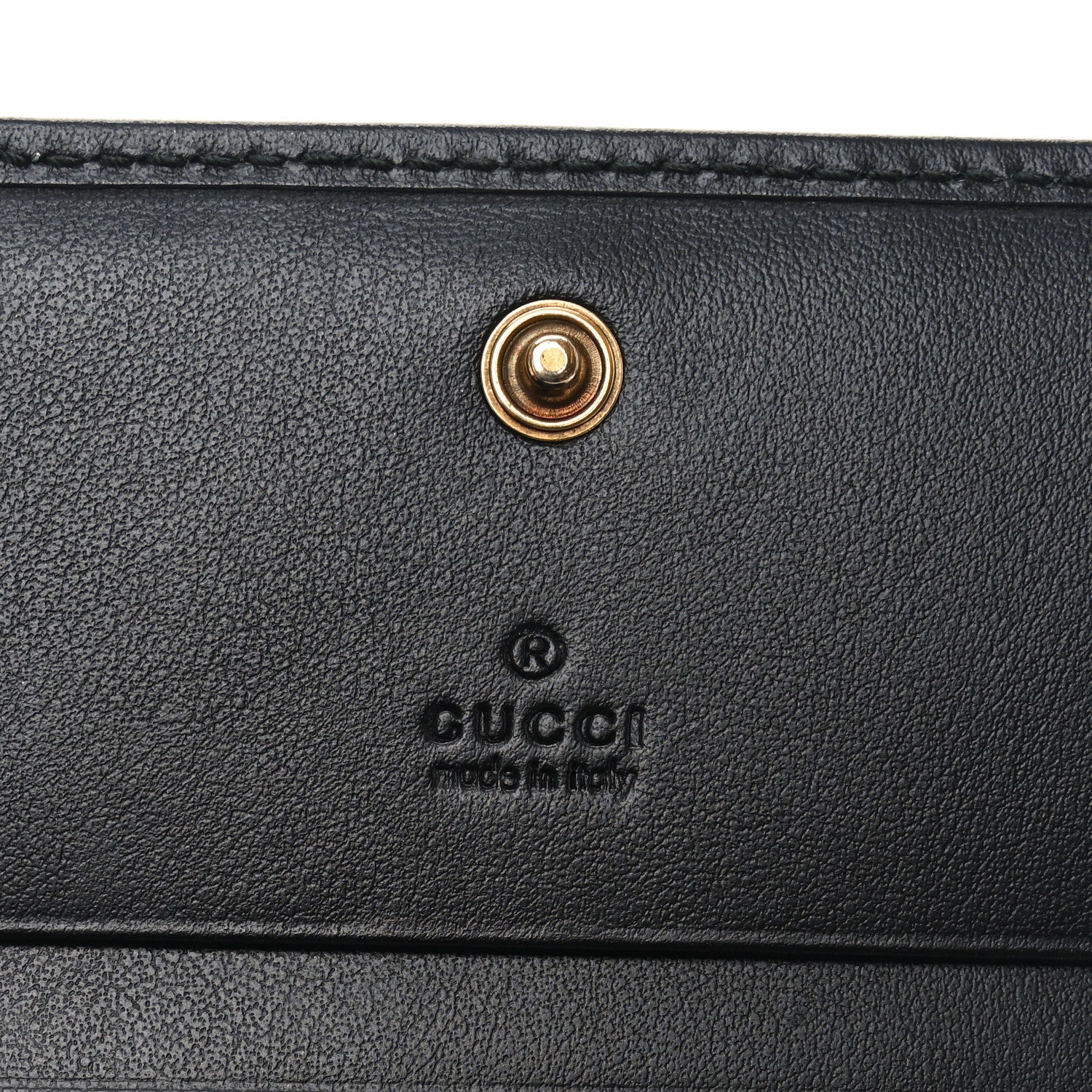 Gucci Calfskin Matelasse GG Marmont Card Case Wallet Black 6 of 9
