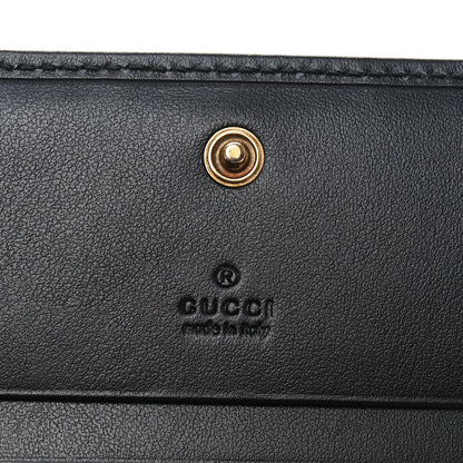 Gucci Calfskin Matelasse GG Marmont Card Case Wallet Black 6 of 9