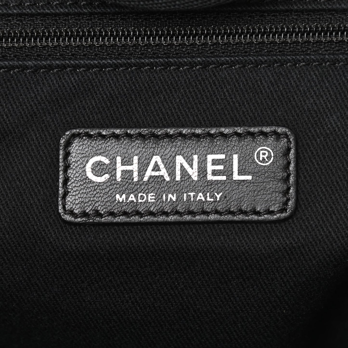 Canvas Medium Deauville Tote Beige Black