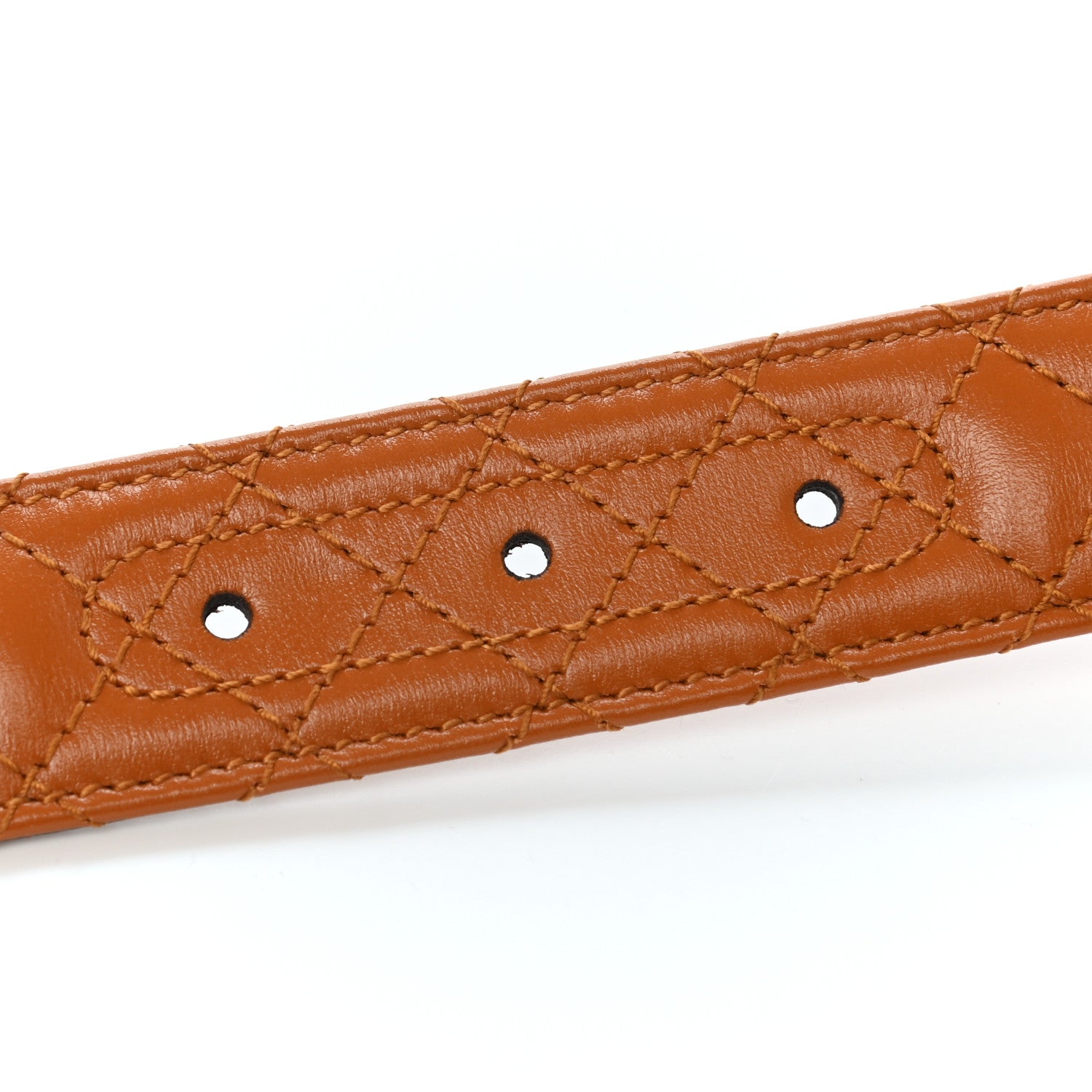 Gucci Calfskin Trapuntata Zumi 30mm Belt 80 32 Cognac 4 of 5