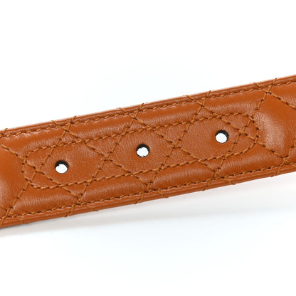 Gucci Calfskin Trapuntata Zumi 30mm Belt 80 32 Cognac 4 of 5