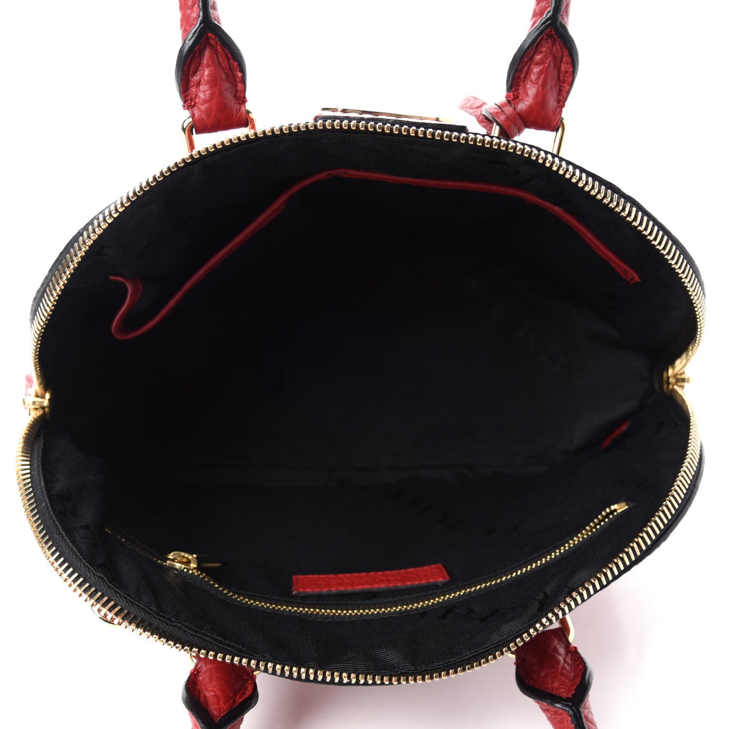 Heritage Grain Check Embossed Small Orchard Bowling Bag Military Red