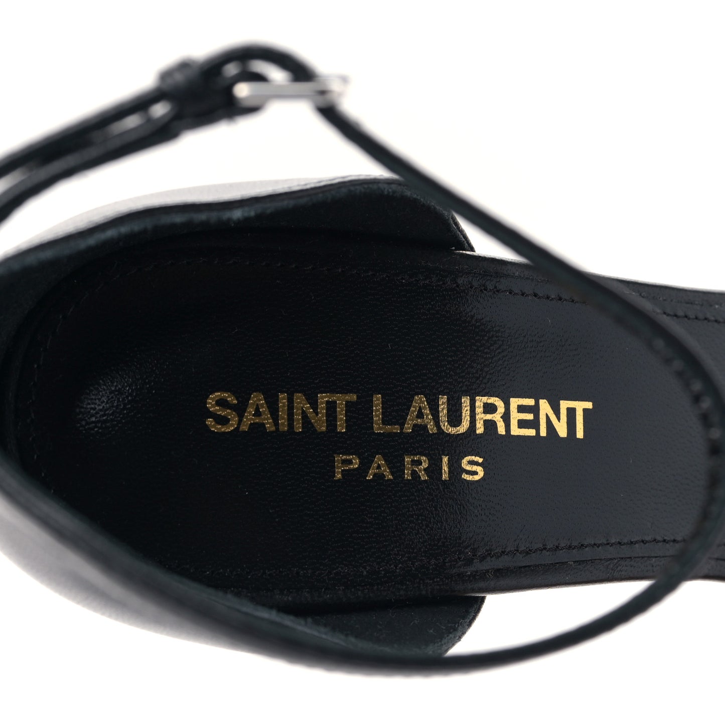 Calfskin Opyum 85 Sandals 37 Black Silver