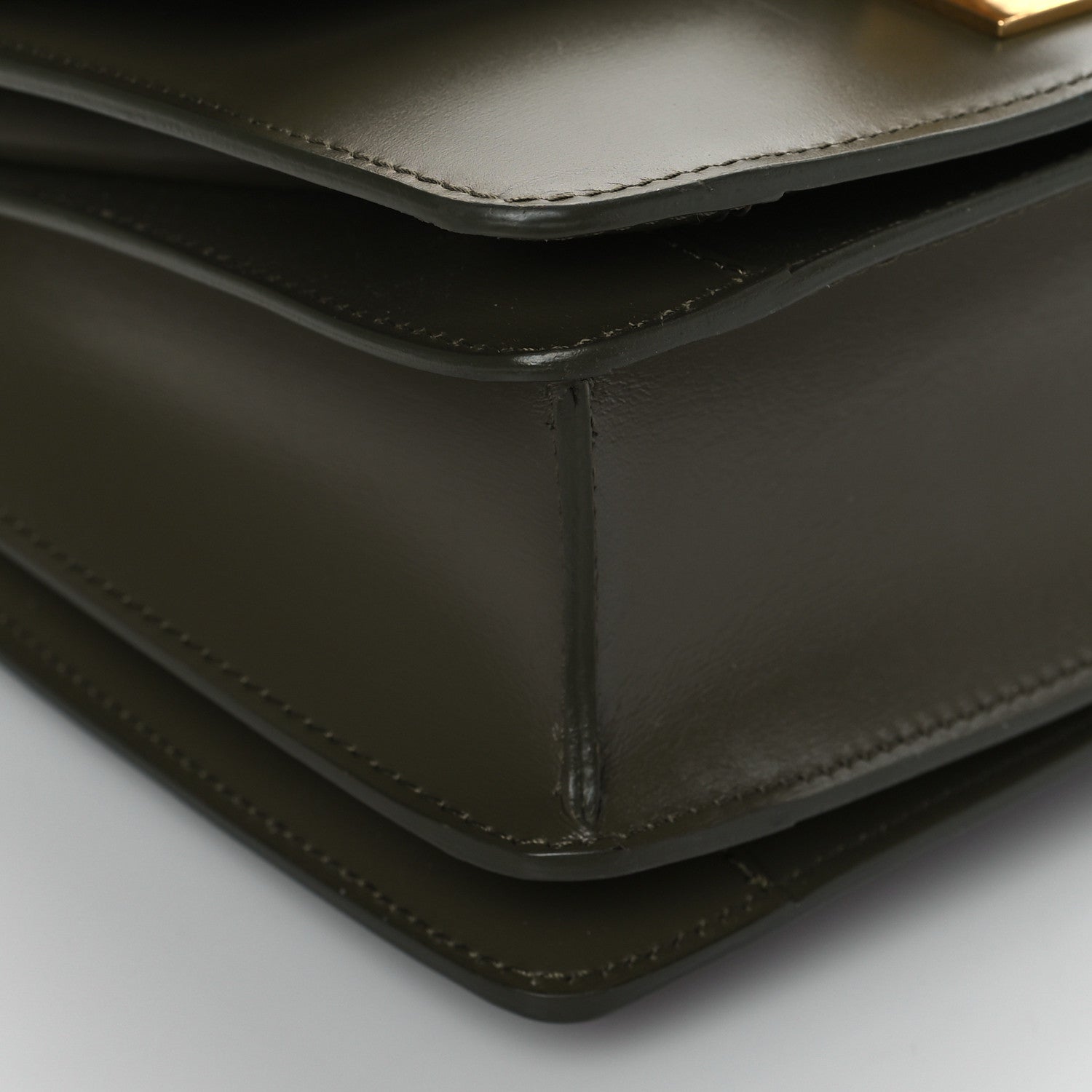 Celine Box Calfskin Small Classic Box Flap Bag Dark Olive 7 of 8