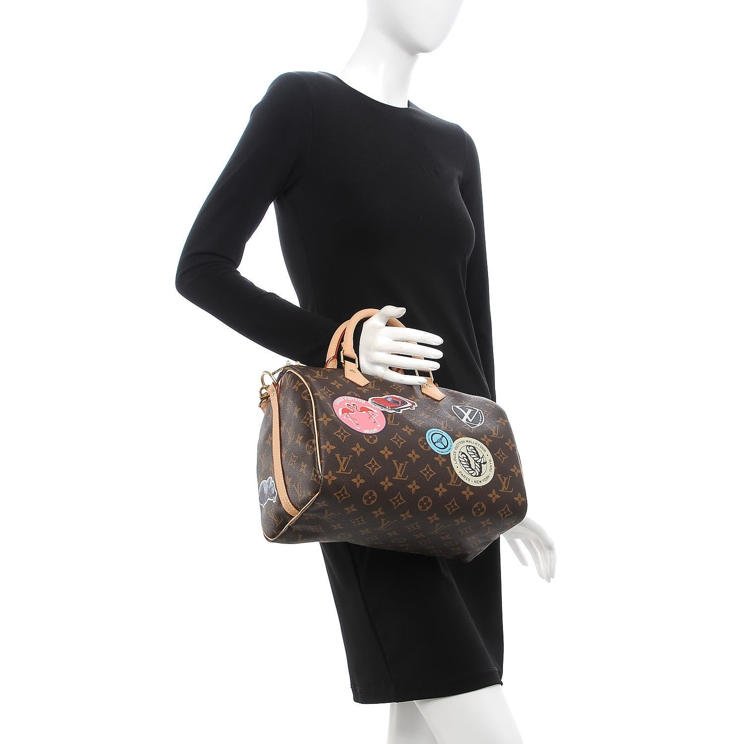 Louis Vuitton Monogram World Tour Speedy Bandouliere 30 3 of 8