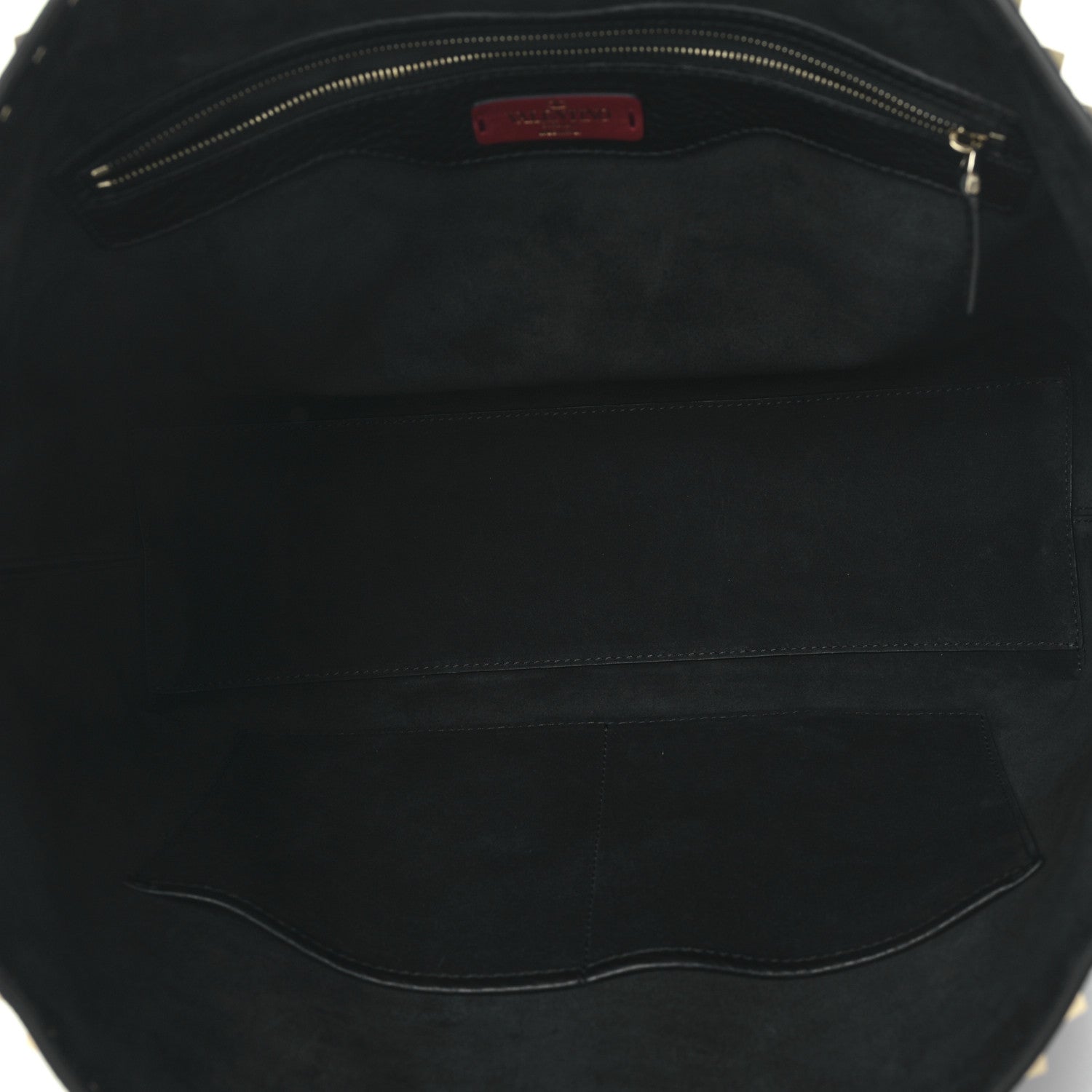 Valentino Garavani Grained Calfskin Rockstud Shoulder Tote Black 5 of 8