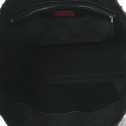 Valentino Garavani Grained Calfskin Rockstud Shoulder Tote Black 5 of 8