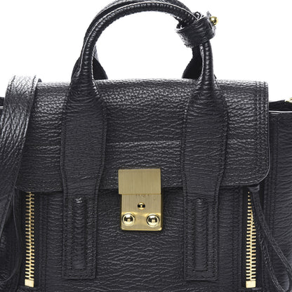 3.1 Phillip Lim 3.1 Textured Calfskin Mini Pashli Satchel Black 10 of 10