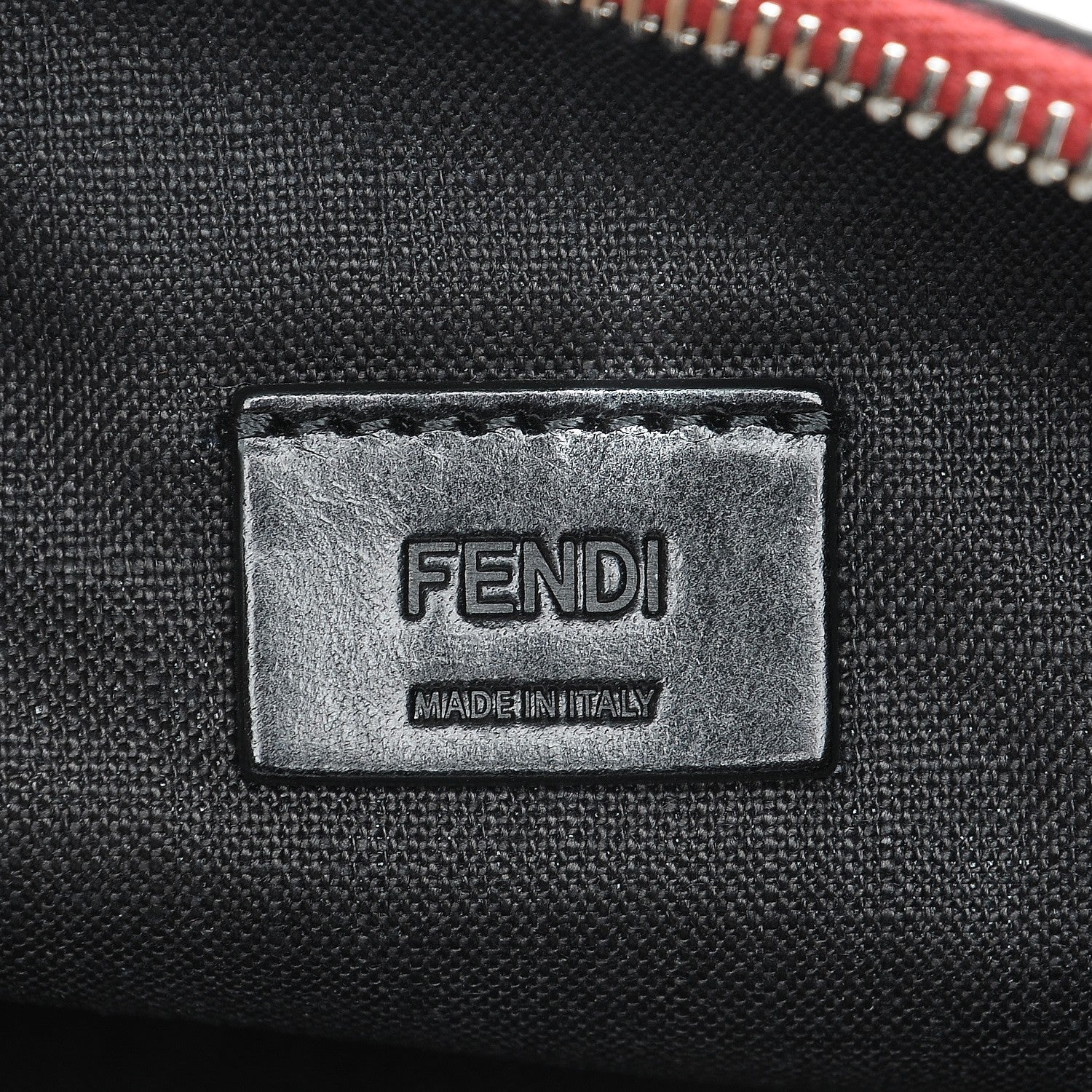Fendi Calfskin Faces Pouch Rosso 6 of 9