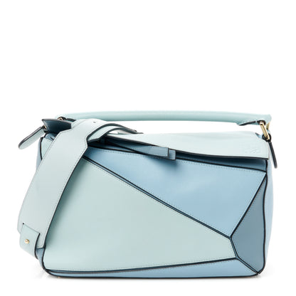 Loewe Calfskin Medium Puzzle Bag Aqua Light Blue Stone Blue 1 of 11