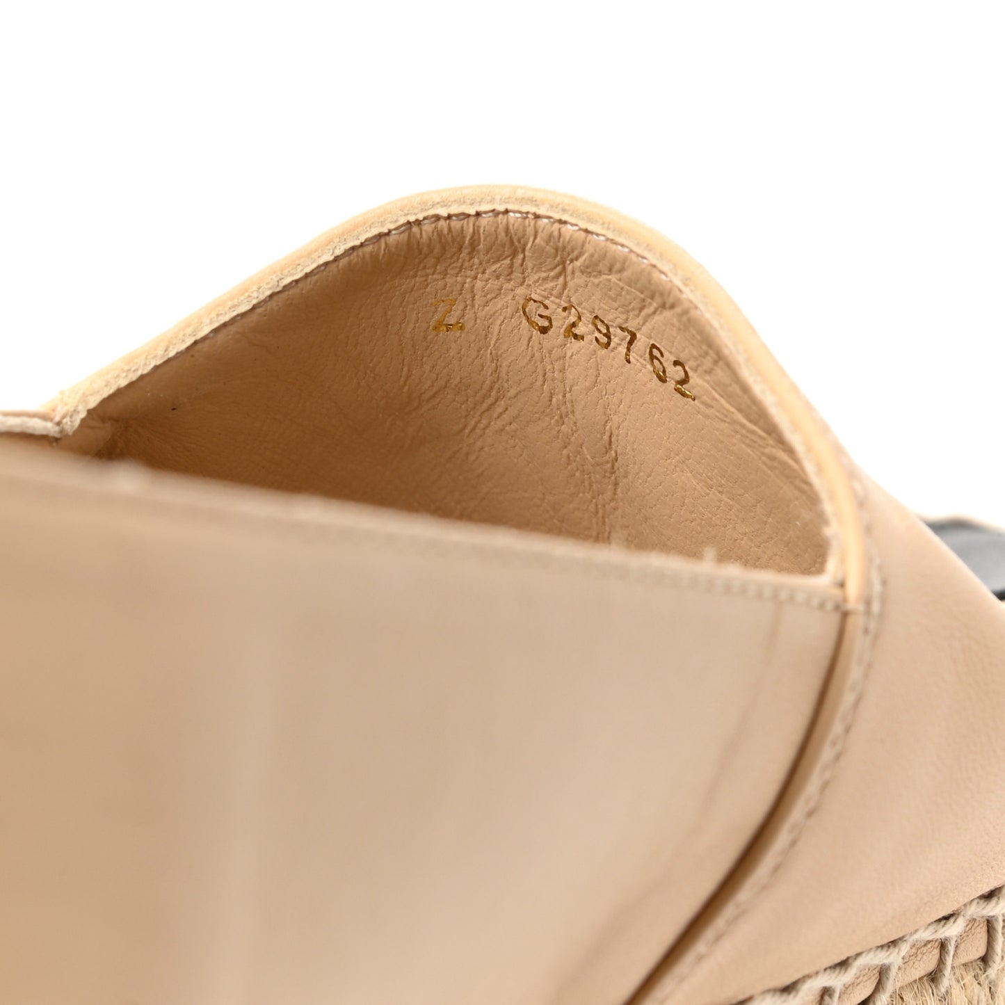 Lambskin CC Espadrilles 38 Beige Black