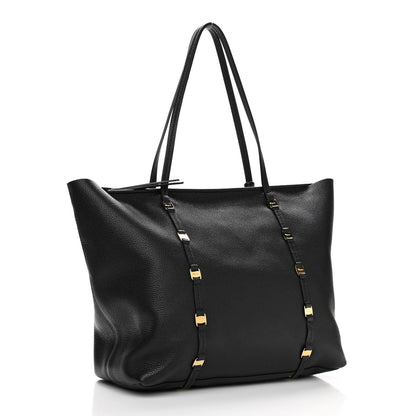 Salvatore Ferragamo Grained Calfskin Emotion Tote Black 4 of 11