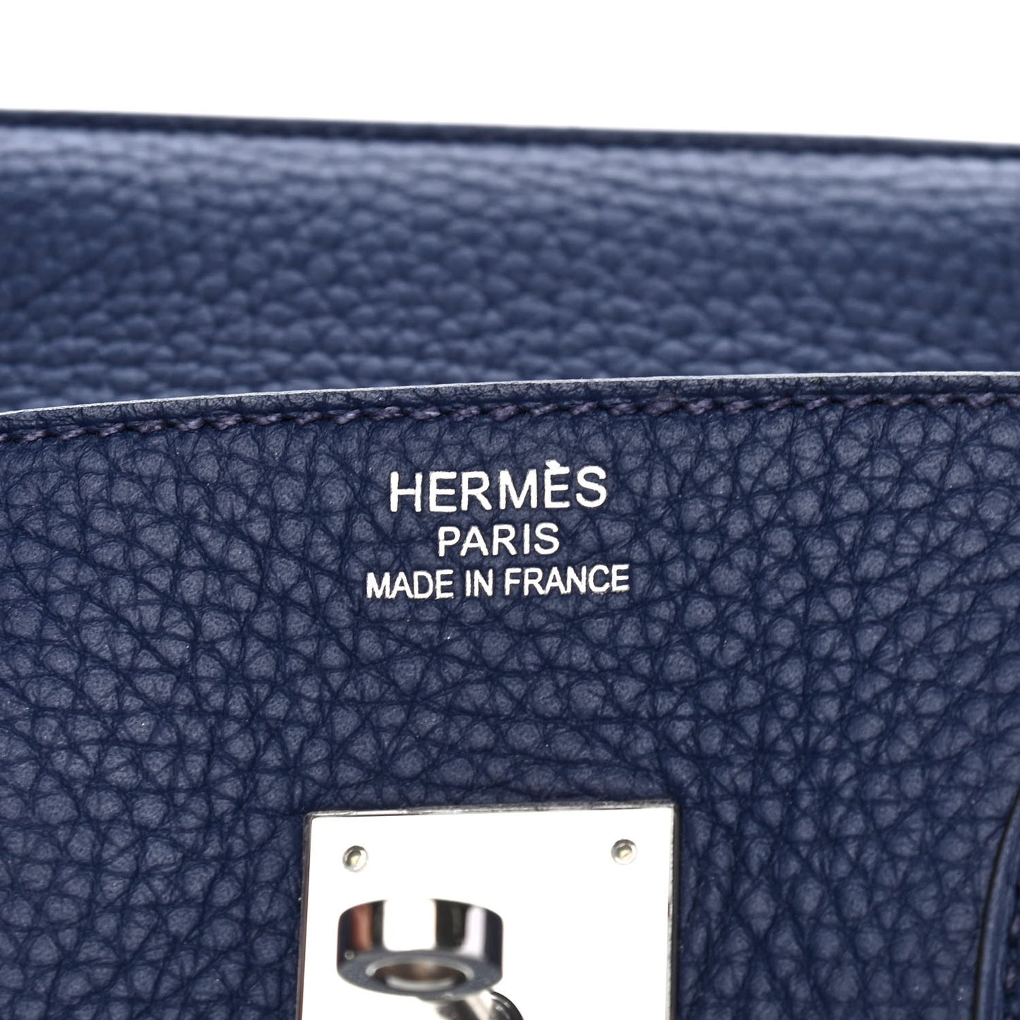 Taurillon Clemence Birkin 35 Bleu Saphir