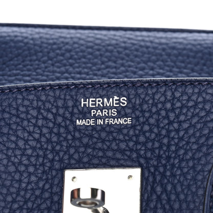 Hermes Taurillon Clemence Birkin 35 Bleu Saphir 5 of 10