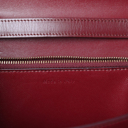 Celine Box Calfskin Medium Classic Box Flap Bag Burgundy 6 of 9