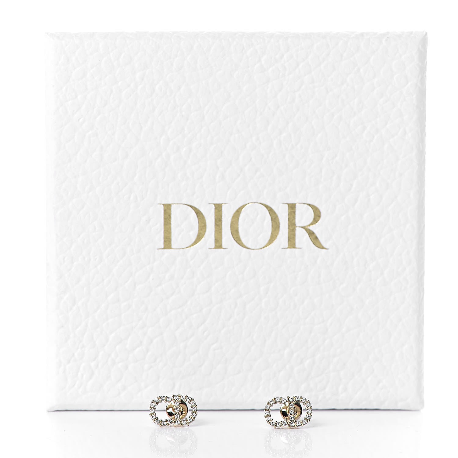 Christian Dior Crystal Clair D Lune Earrings Gold 4 of 4