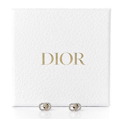 Christian Dior Crystal Clair D Lune Earrings Gold 4 of 4